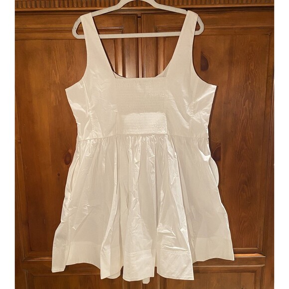 J. Crew White Fit And Flare Mini Dress Sleeveless Size 18 Coquette Romantic - Picture 10 of 15